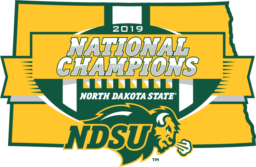 North Dakota State Bison 2019 Champion Logo diy DTF decal sticker